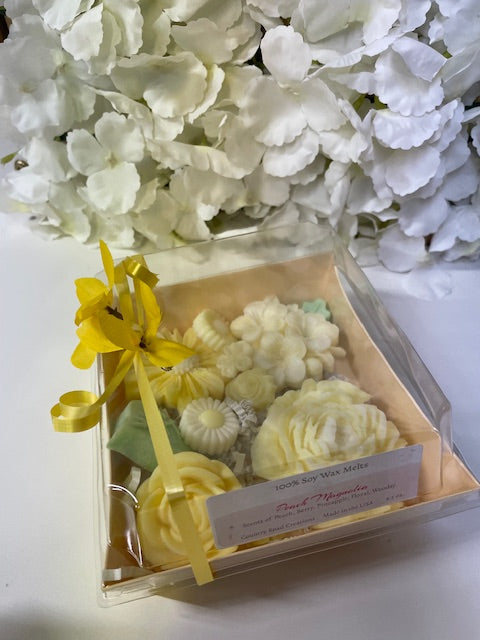 Wax Melt Boxes - Peach Magnoli Flower Box Set